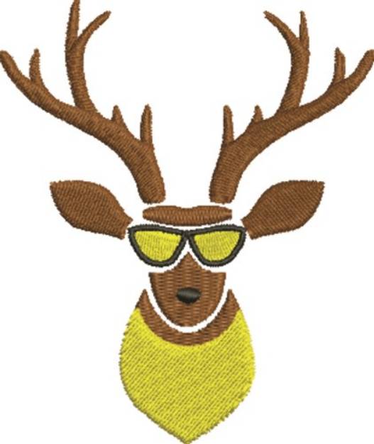 Picture of Sunglasses Deer Machine Embroidery Design