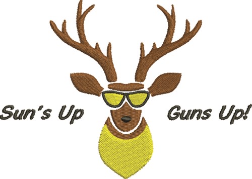 Guns Up Machine Embroidery Design