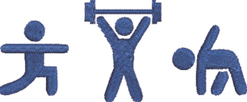 Exercise Machine Embroidery Design