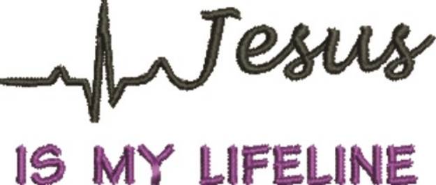 Picture of Jesus Lifeline Machine Embroidery Design