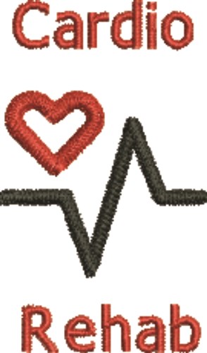 EKG Cardio Rehab Machine Embroidery Design