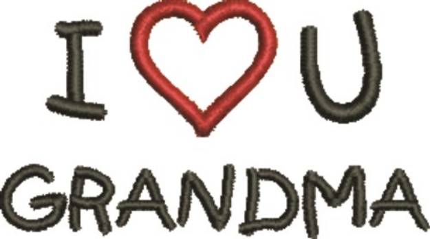 Picture of Grandma Love Machine Embroidery Design