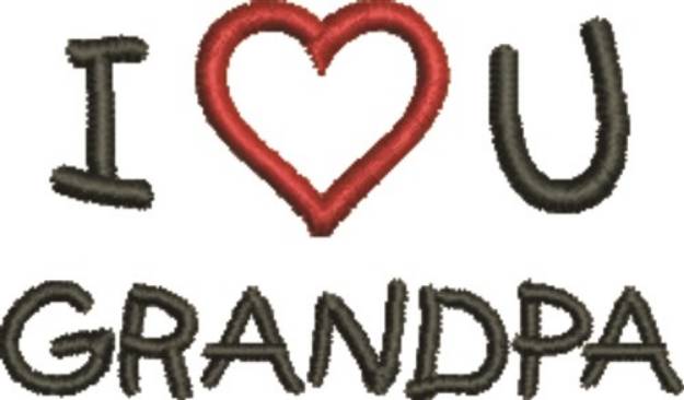 Picture of Grandpa Love Machine Embroidery Design