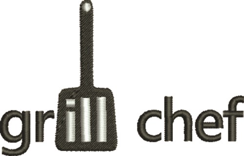 Grill Chef Machine Embroidery Design