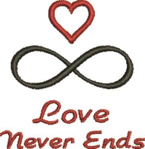 Picture of Love Never Ends Machine Embroidery Design