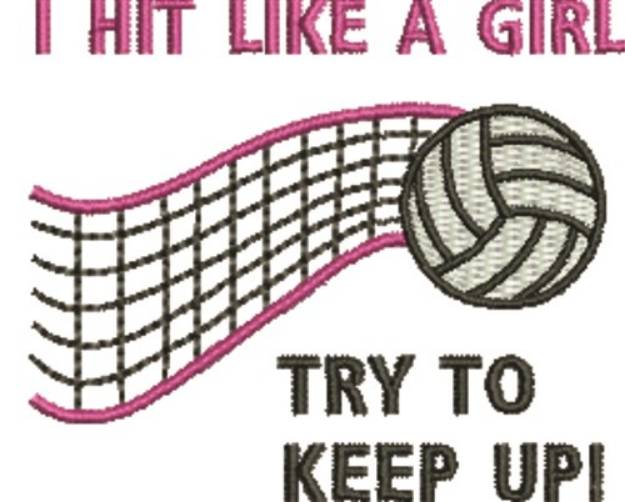 Picture of Hit Like A Girl Machine Embroidery Design