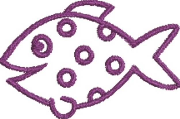 Picture of Outline Fish Machine Embroidery Design