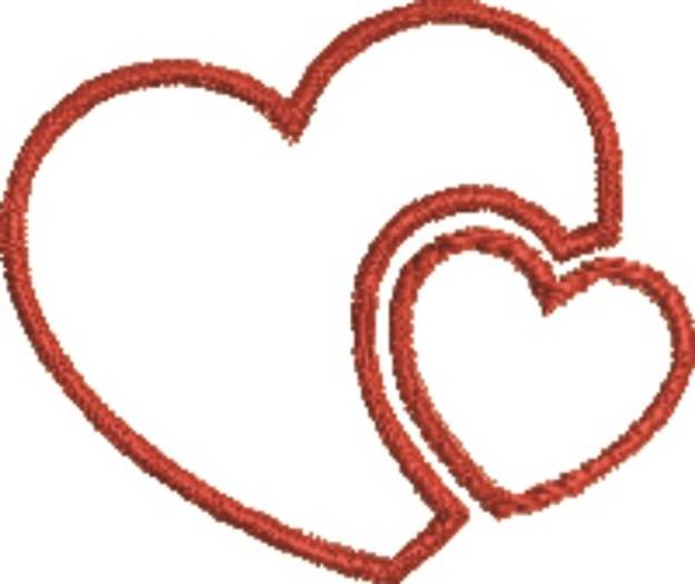 Picture of Twin Hearts Machine Embroidery Design