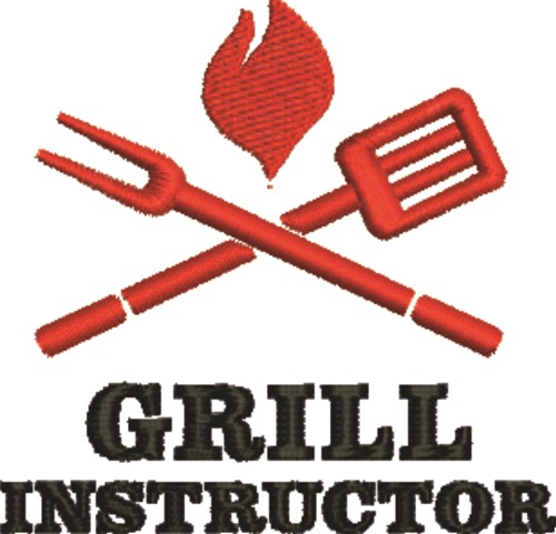 Grill Instructor Machine Embroidery Design