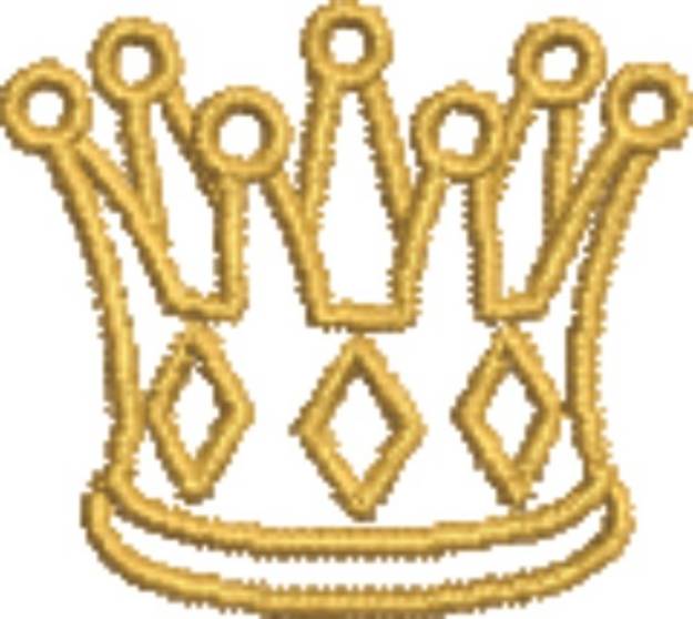 Picture of Crown Outline Machine Embroidery Design