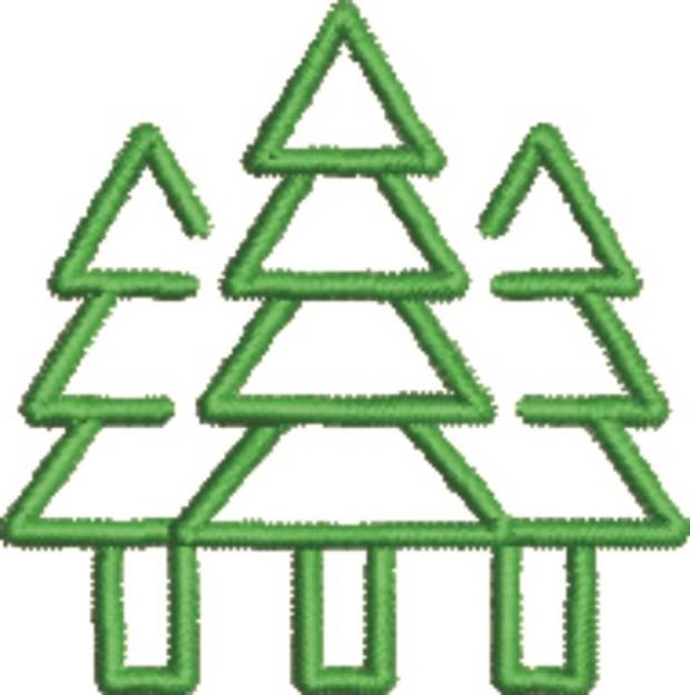 Picture of Tree Outline Machine Embroidery Design