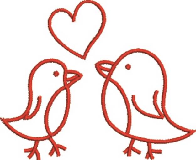 Picture of Love Birds Machine Embroidery Design