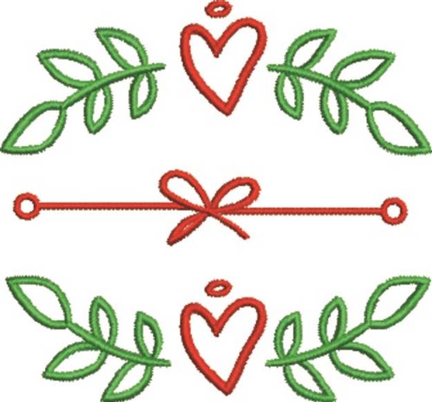 Picture of Heart Wreaths Machine Embroidery Design