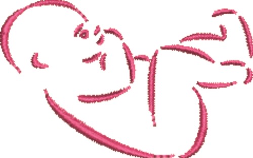 Baby Outline Machine Embroidery Design