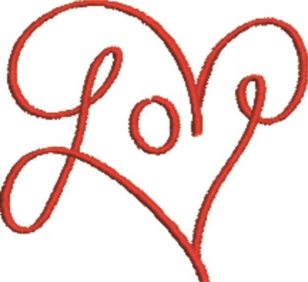 Picture of Love Heart Machine Embroidery Design