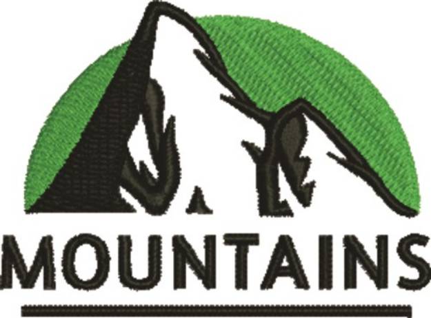 Picture of Mountains Machine Embroidery Design