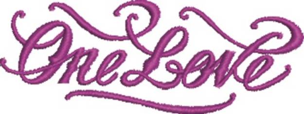 Picture of One Love Machine Embroidery Design