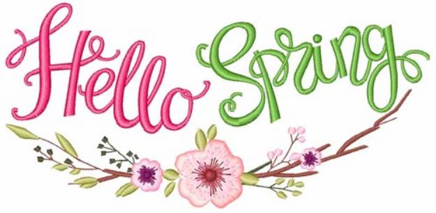 Picture of Hello Spring Machine Embroidery Design