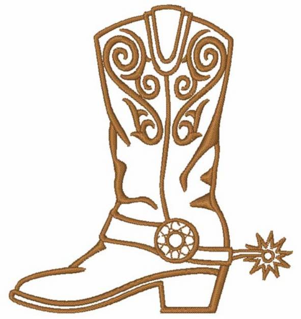 Picture of Cowboy Boot Machine Embroidery Design