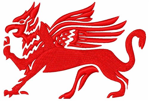 Red Griffin Machine Embroidery Design