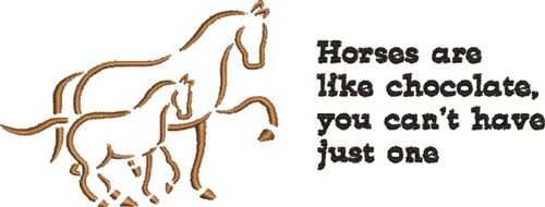 Horses Like Chocolate Machine Embroidery Design