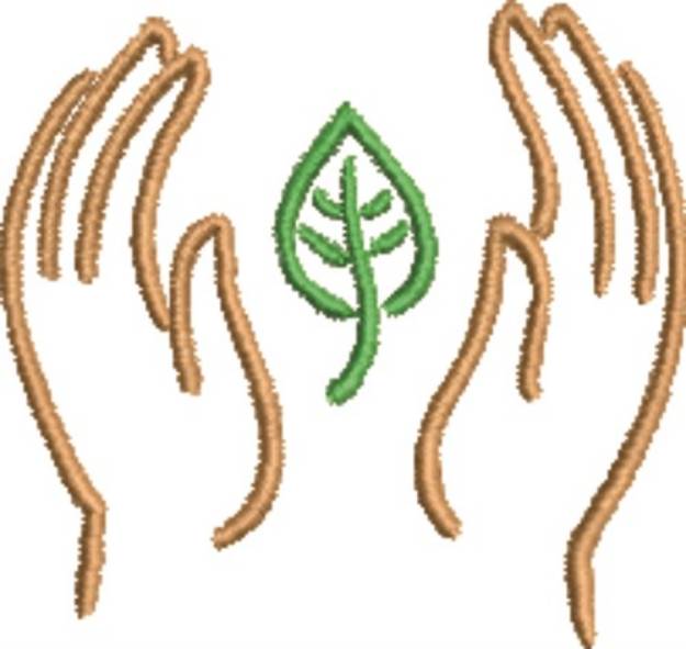 Picture of Hands Outline Machine Embroidery Design