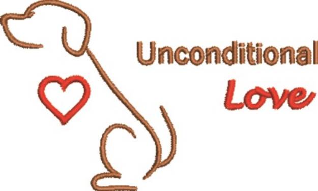 Picture of Unconditional Love Machine Embroidery Design