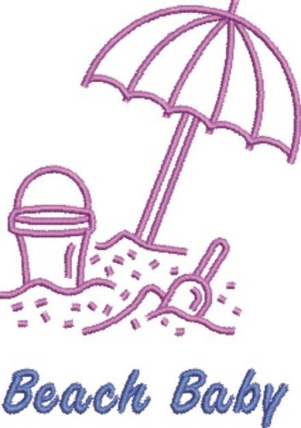 Picture of Beach Baby Machine Embroidery Design