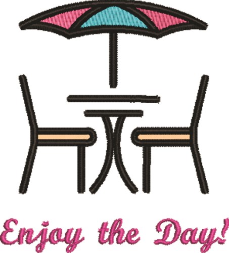 Table & Chairs Machine Embroidery Design
