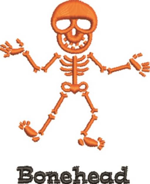 Picture of Halloween Bonehead Machine Embroidery Design