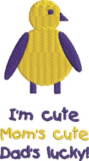 Picture of Im Cute Machine Embroidery Design