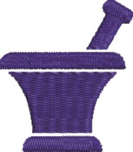 Picture of Small Mortar & Pestle Machine Embroidery Design