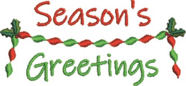 Picture of Seasons Greetings Decoration Machine Embroidery Design