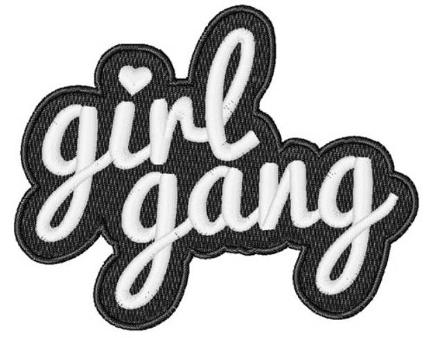 Picture of Girl Gang Patch Machine Embroidery Design