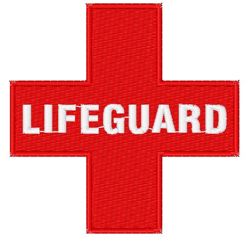 Lifeguard Red Cross Machine Embroidery Design