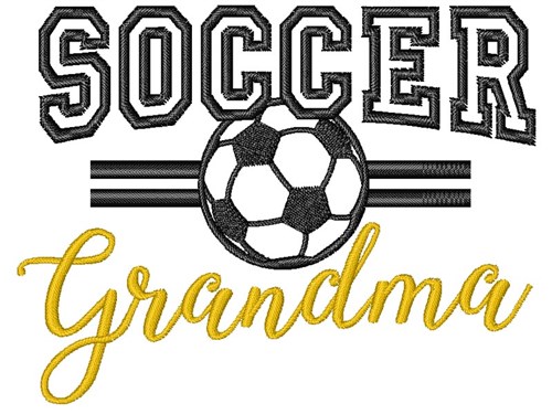 Soccer Grandma Machine Embroidery Design