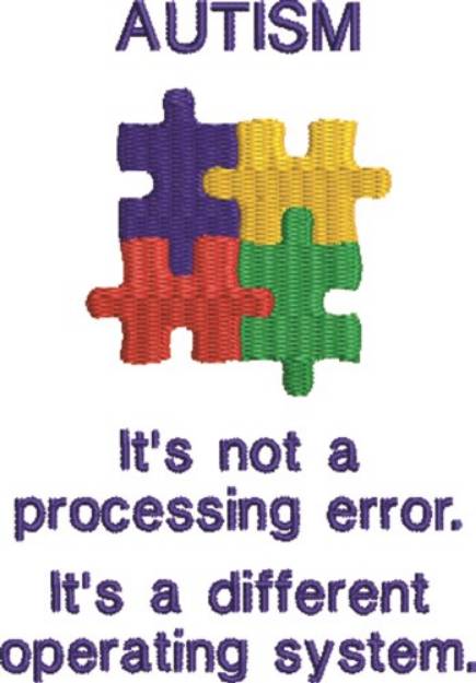 Picture of Autism Machine Embroidery Design