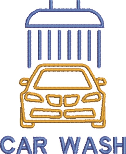 Car Wash Machine Embroidery Design