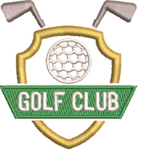 Picture of Golf Emblem Machine Embroidery Design