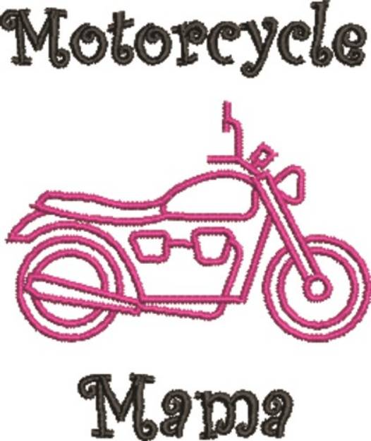 Picture of Motorcycle Mama Machine Embroidery Design