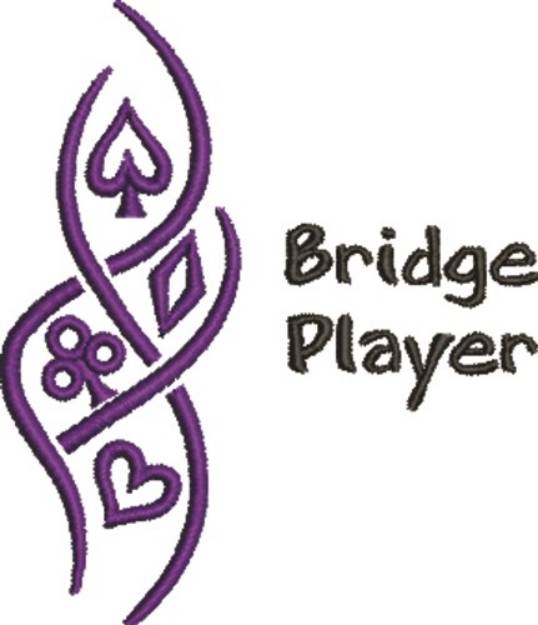 Picture of Bridge Player Machine Embroidery Design