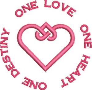 Picture of One Heart One Destiny Machine Embroidery Design