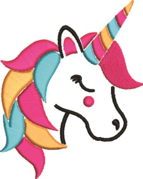 Picture of Unicorn Head Machine Embroidery Design