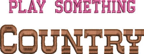 Play Something Country Machine Embroidery Design