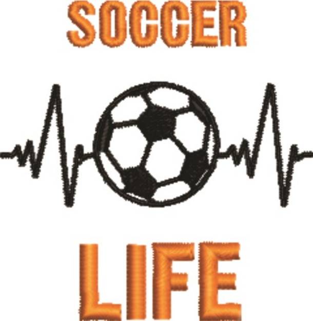 Picture of Soccer Life  Machine Embroidery Design