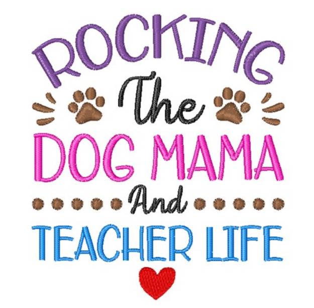 Picture of Dog Mama Machine Embroidery Design