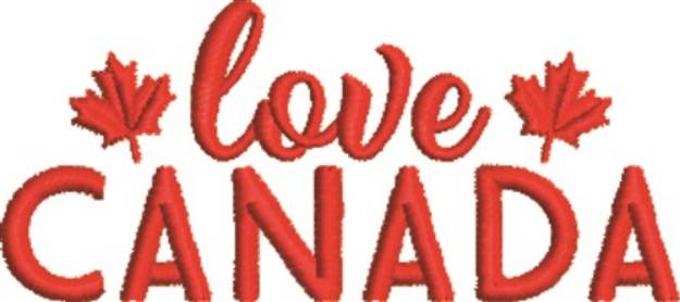 Picture of Love Canada Machine Embroidery Design