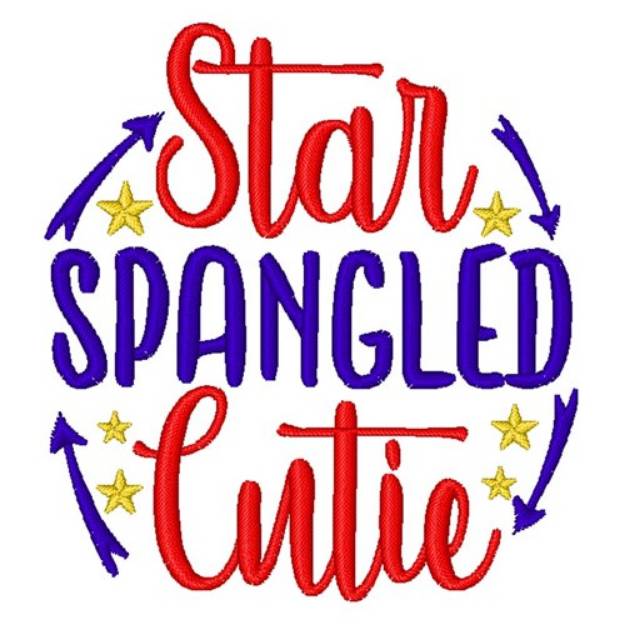 Picture of Star Spangled Cutie Machine Embroidery Design