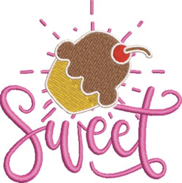 Picture of Sweet Cupcake Machine Embroidery Design