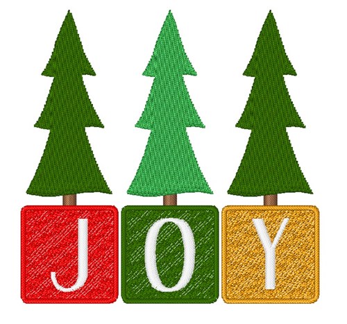 Joy Trees Machine Embroidery Design